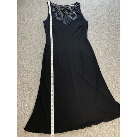 Adrianna Papell Evenings Dress Beaded Neckline Mini Cocktail Black Size 6 - Picture 7 of 9